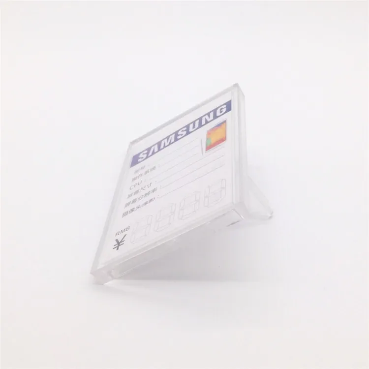 9*13 см пластиковая однотонная настольная цена прозрачная бирка для дисплея розничного