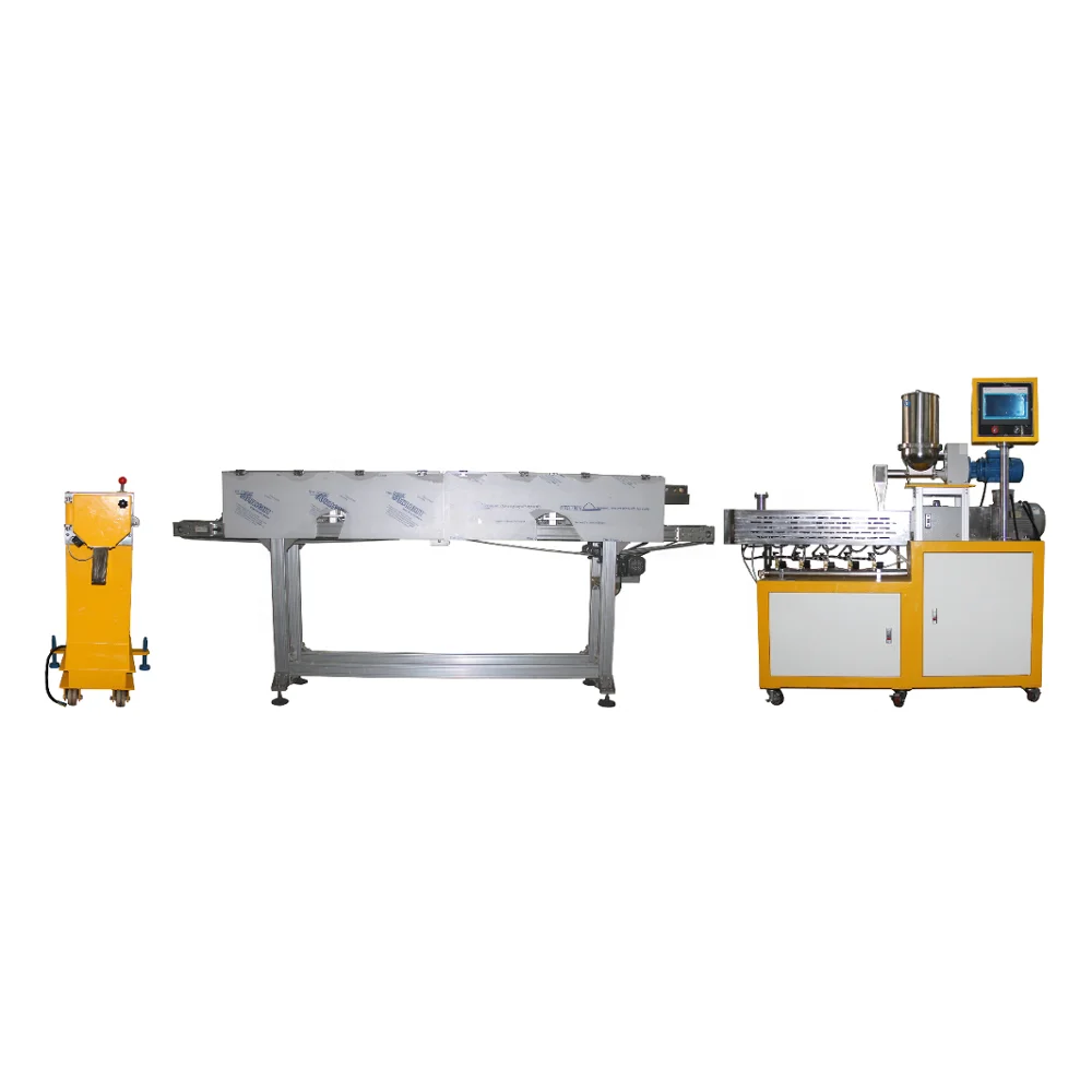 Пластиковый лабораторный экструдер ПЭТ/ПВХ/ПВД/ЭВА, Переработка пластика, воздушный охлаждающий мини-ковращающийся двойной винтовой экструдер