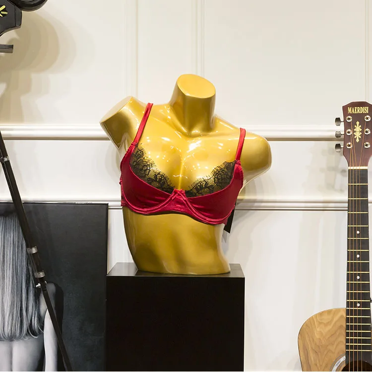 XINJIファッションゴールドハート型下着モデル女性胴体マネキンヒップ