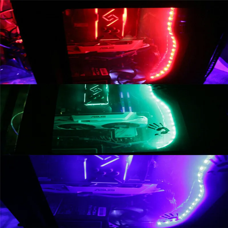 Контроллер SATA RGB, 12 В постоянного тока, 17 клавиш, миниатюрный Радиочастотный пульт дистанционного управления, беспроводной контроллер для ПК, корпуса компьютера, 5050 дюйма, 3 * 4A sata, Светодиодная лента, освещение