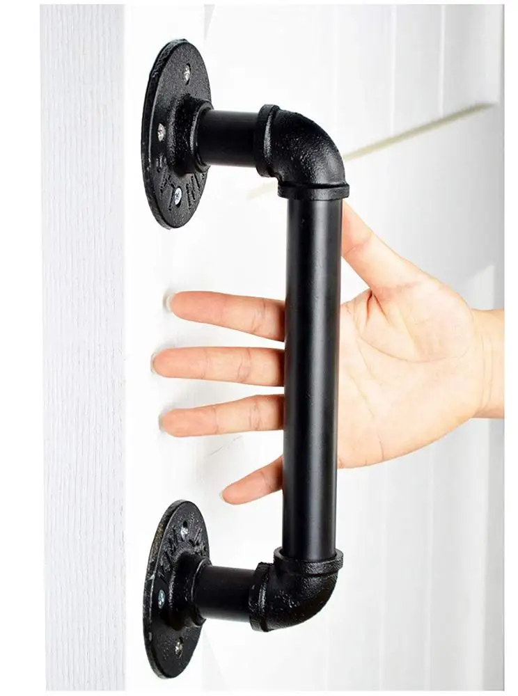 Гладкая черная ручка для трубы 12