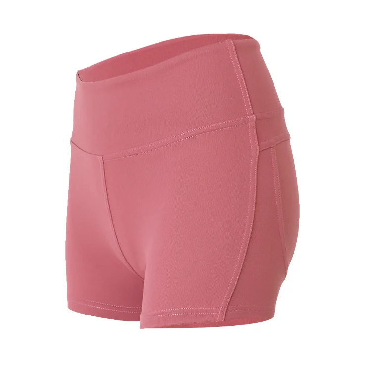 Custom Logo Polyamide Female Sports Shorts Sexy Butt Tights with Elastic Waist Closure Mid Waist Style