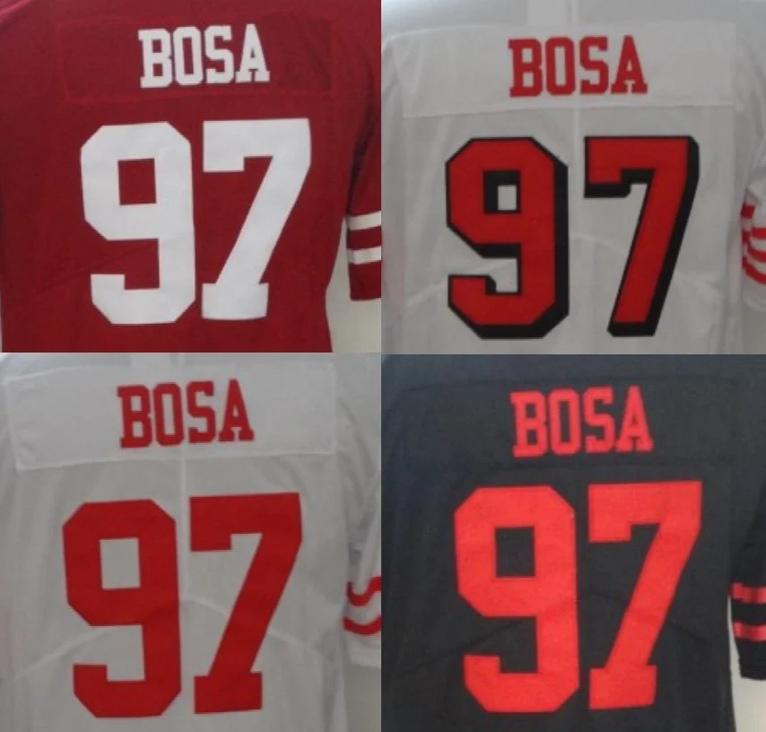black and red nick bosa jersey