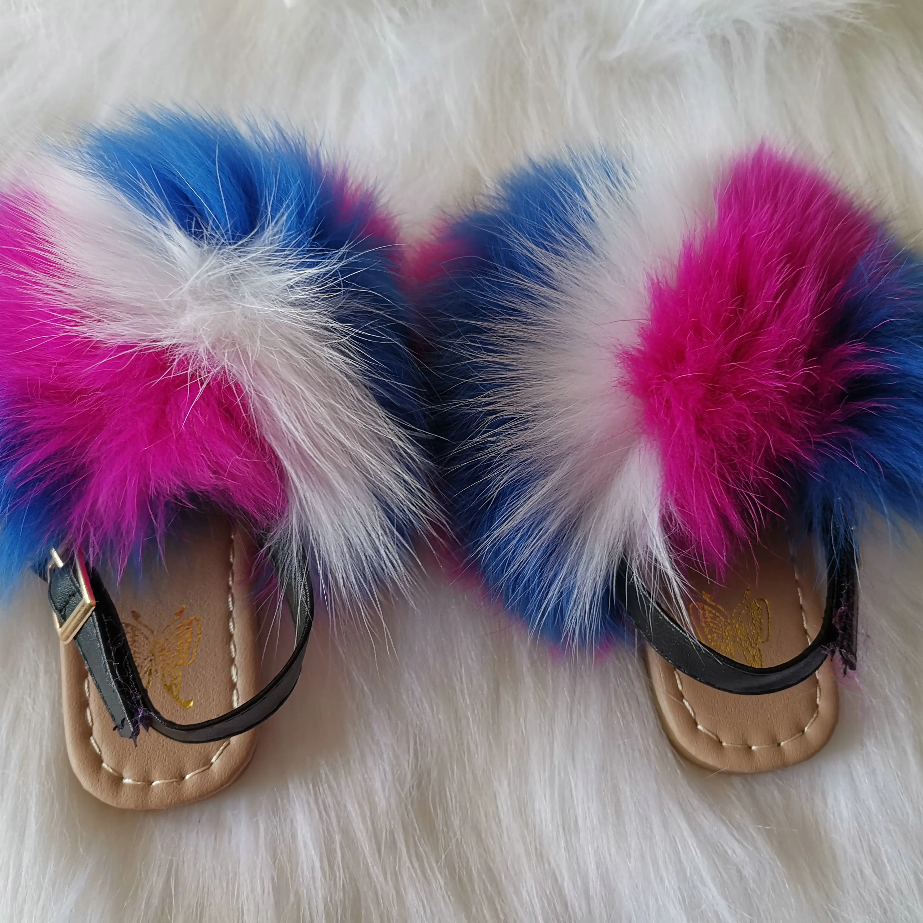 wholesale fur sandals