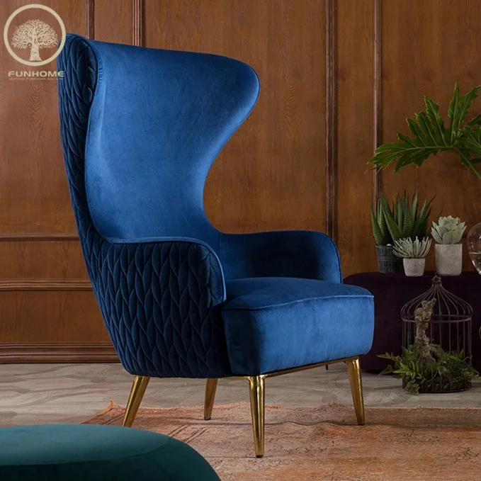 blue velvet chair for sale