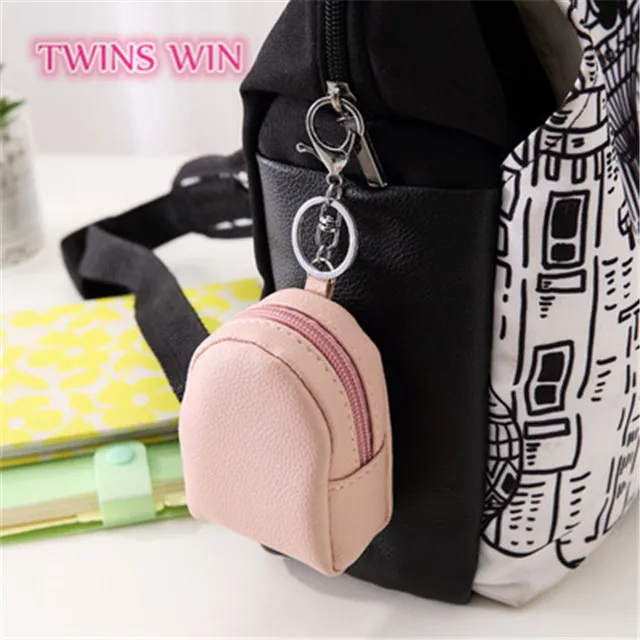 Wholesale candy color coin purse mini backpack blank keychain small coin  purse 614 From m.