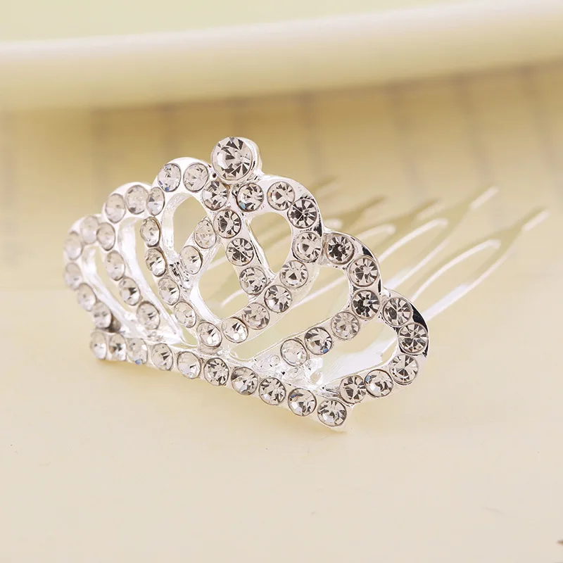 Оптовая продажа, недорогая Высококачественная Мини-Тиара со стразами для маленьких девочек и младенцев