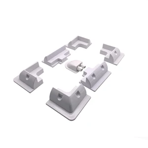 Sinasolar ABS Solar Bracket Kits 7PCS Drill-Free Corner Bracket Widely Used for RV, Boat, Caravan, Camp