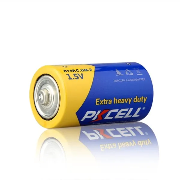 PKCELL Heavy Duty Battery R14p 1.5V C Size for Radio
