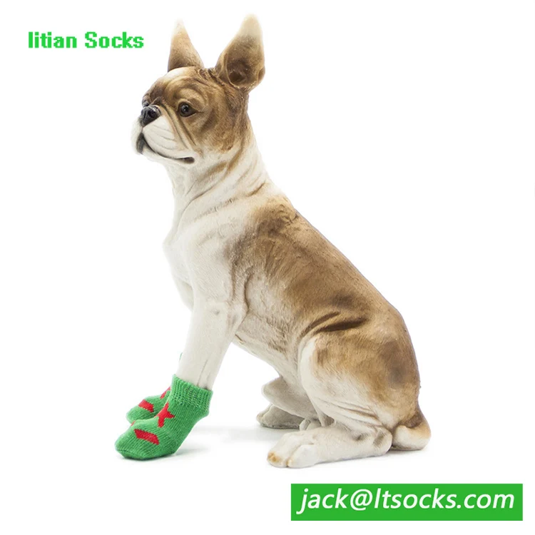 Новый стиль Пользовательские Хлопок Анти обувь для животных носки-Следы Носки для собак кошек