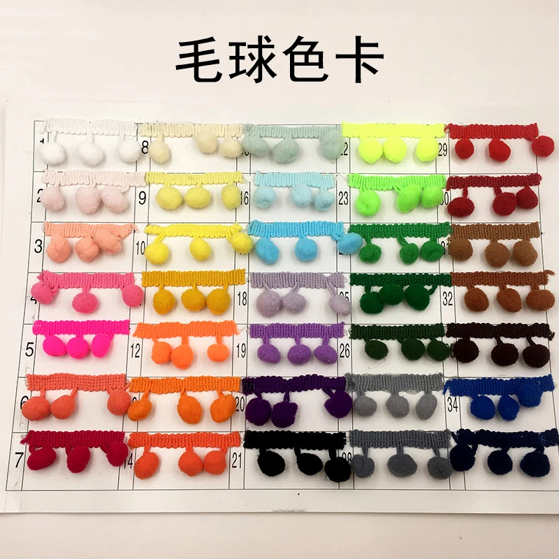 
35 цветов, оптовая продажа, 20 мм, сделай сам, sewiing pom ball, тесьма, кружевная отделка для одежды, аксессуары 