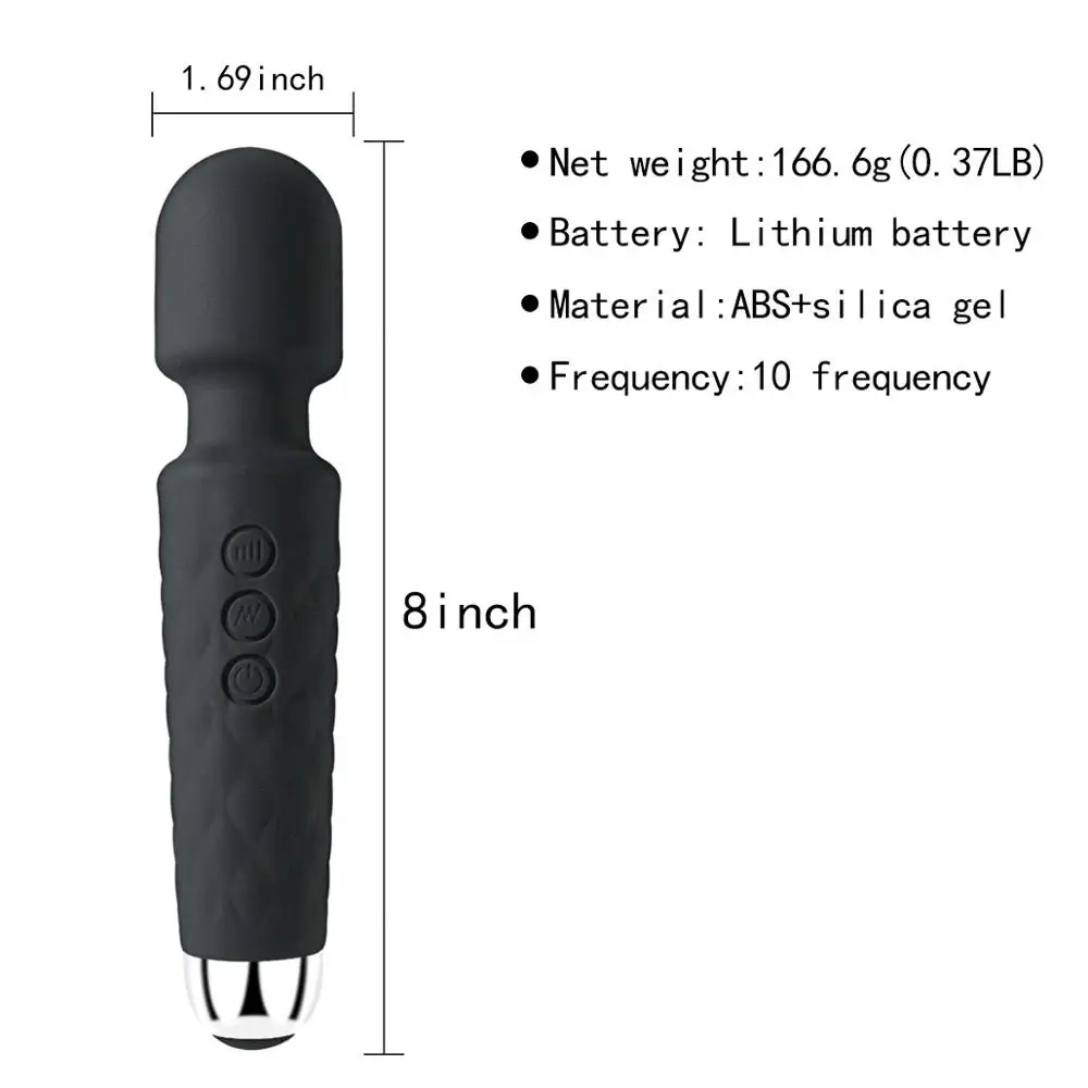 New 10 Speeds Wand Massager - Sexy Clit Vibrator for Women