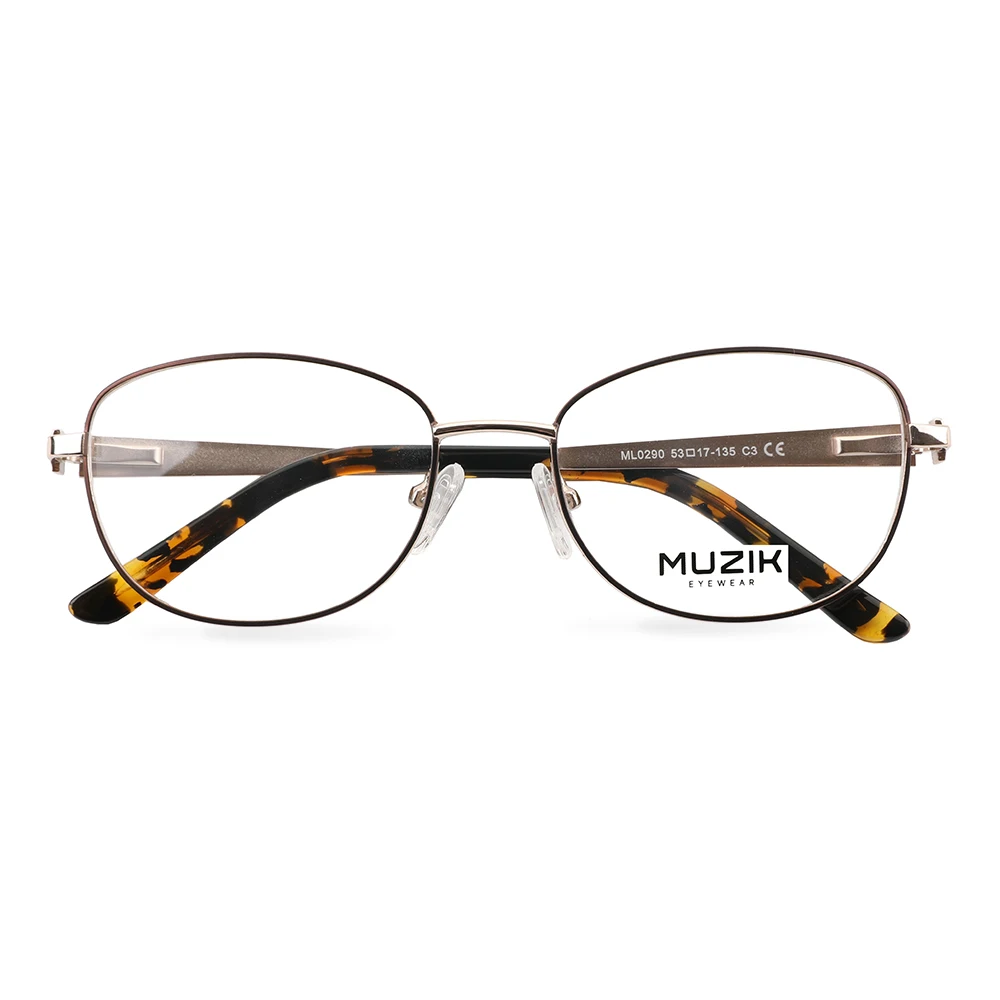 ML0290 small round frames metal plain glasses men