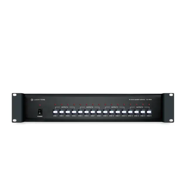 Lucky Tone Analog Public Address System Controls 16 Zone Speaker Selector for Zone Paging
