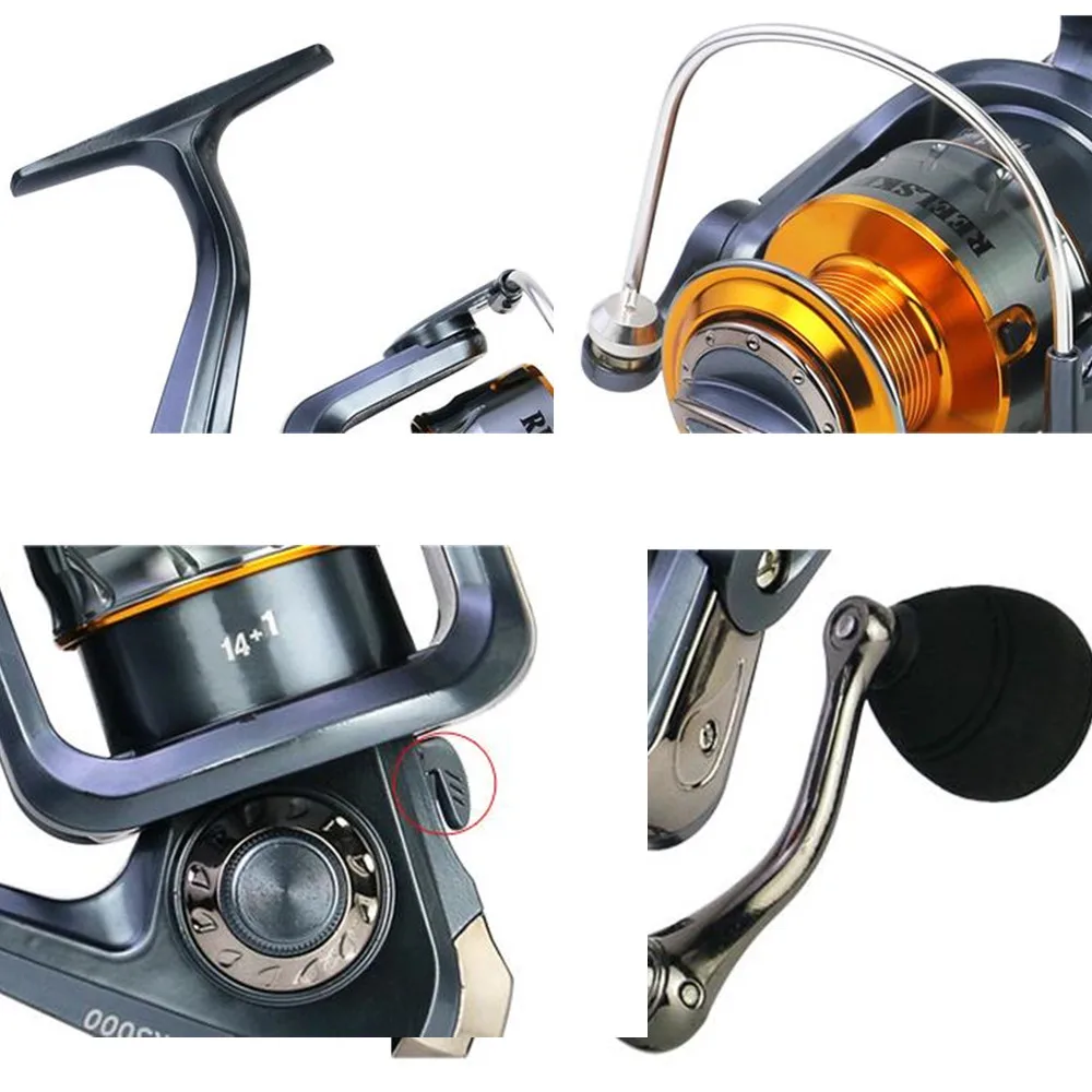 5.5:1 max drag spinning fishing reels