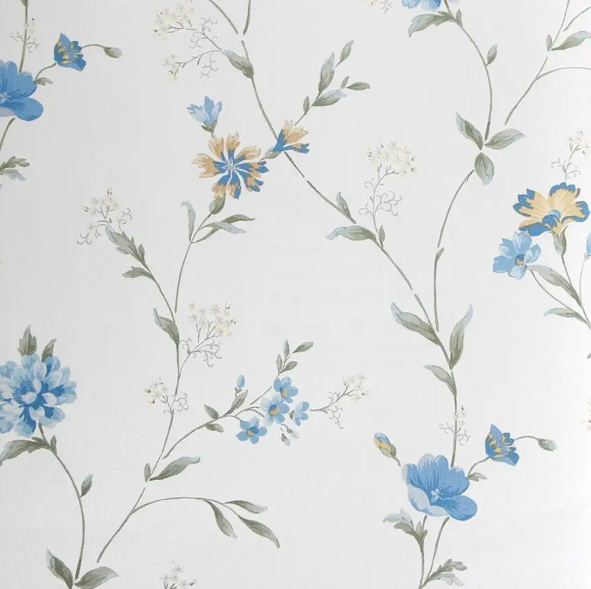 Bule Elegant Flowers Design Non-woven Wallpapers Beauty Flower Wallpaper -  Buy Beauty Flower Wallpaper,Non-woven Wallpaper,Vivid Flowers Wallpaper  Product on 