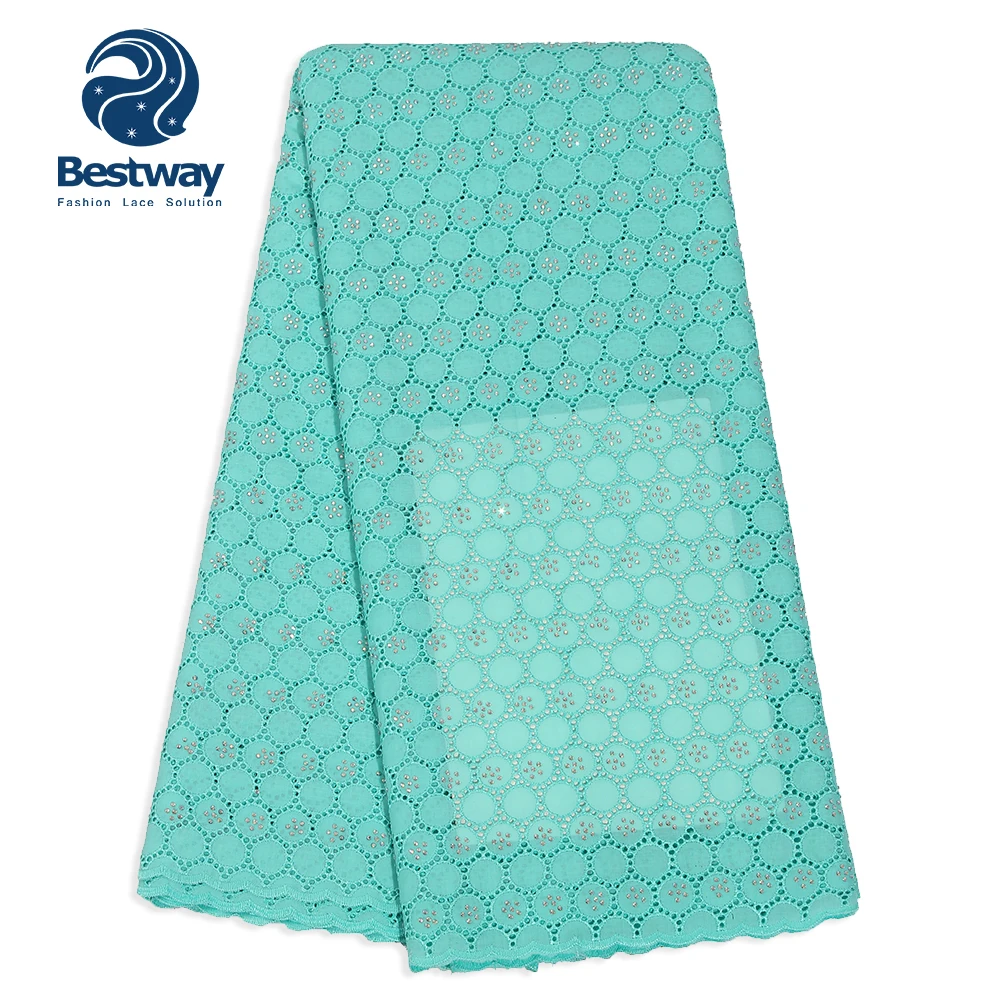 Bestway небесно-голубая Оптовая швейцарская вуаль кружева в Швейцарии красивые вуали кружева для африканского швейного платья SL0465
