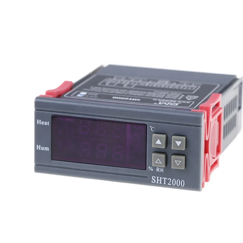 JUNESUN Termostato Digitale per termostato e umidità Humidistat Display Digitale AC 110V 220V DC 12V 24V 10A 