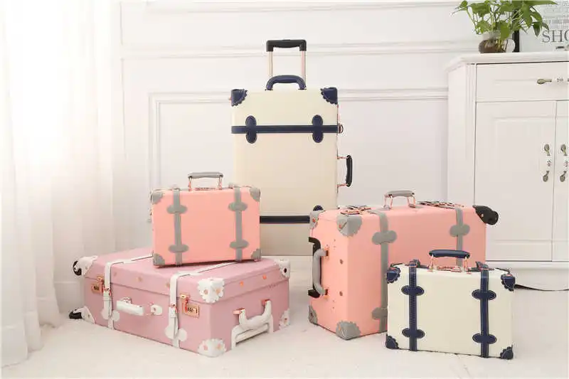 Wholesale Carry-On PU Leather Vintage Luggage 20 Inch Cabin Size