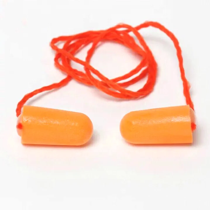 
 Мягкие одноразовые затычки для ушей в форме пули из оранжевого пенопласта, проводные затычки для сна, храпа, работы, путешествий и громких событий  