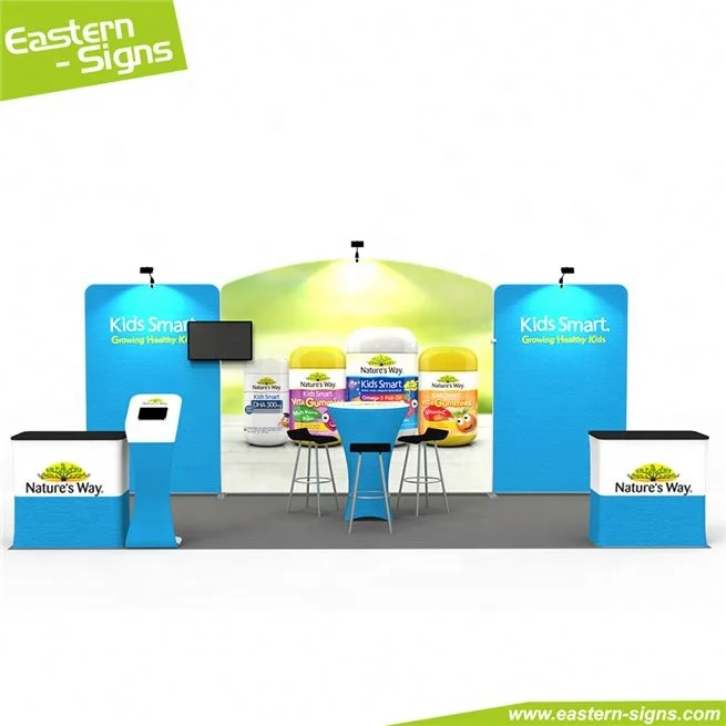 Китайский производитель тканевый полноцветный дисплей складные коммерческие выставочные стенды идеи для торговых