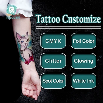 Designing For Free OEM Metallic Tattoo Customize Manufacturer,Custom Waterpoof Body Logo Temporary Tattoo