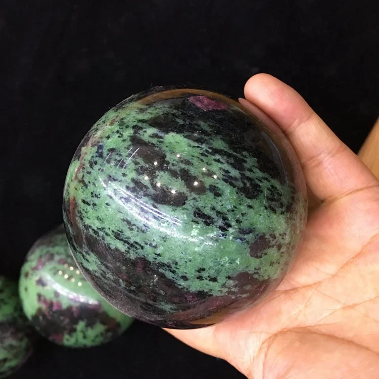 natural epidote sphere ruby zoisite crystal balls wholesale