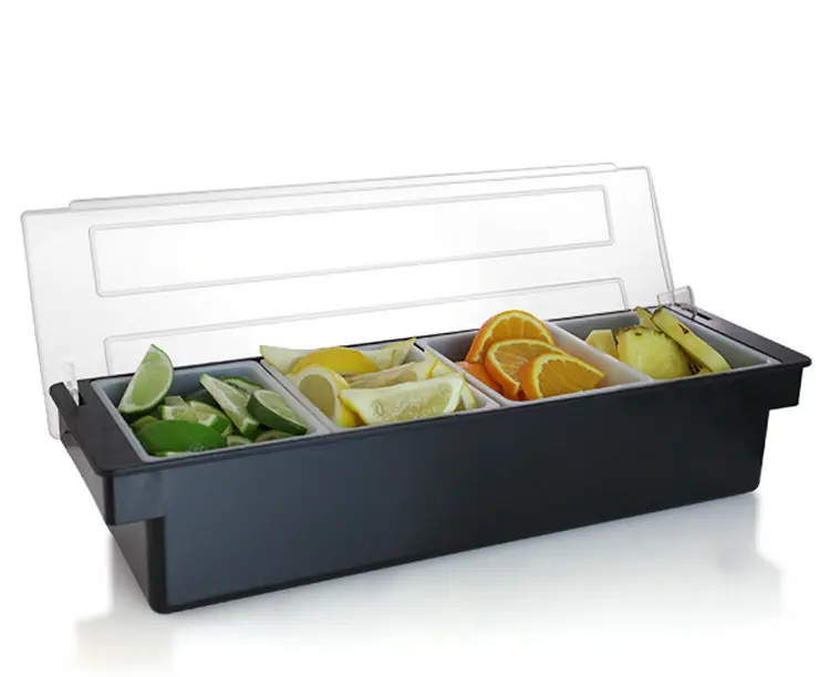 bar 3/4/6 compartment plastic condiment holder/condiment