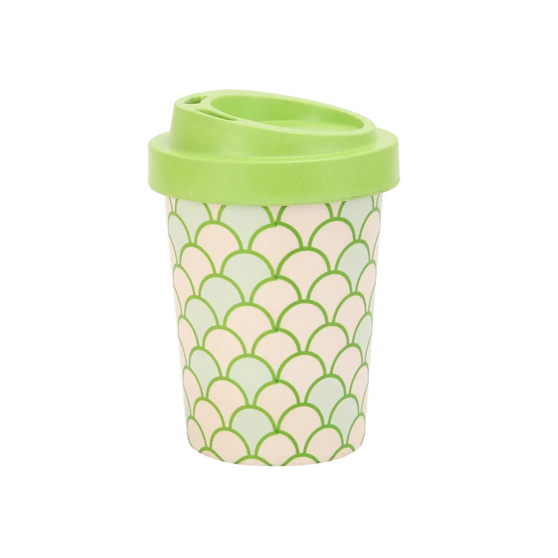 Reusable Bamboo Fiber Coffee Mugs with Silicone Sleeve Water Bottle