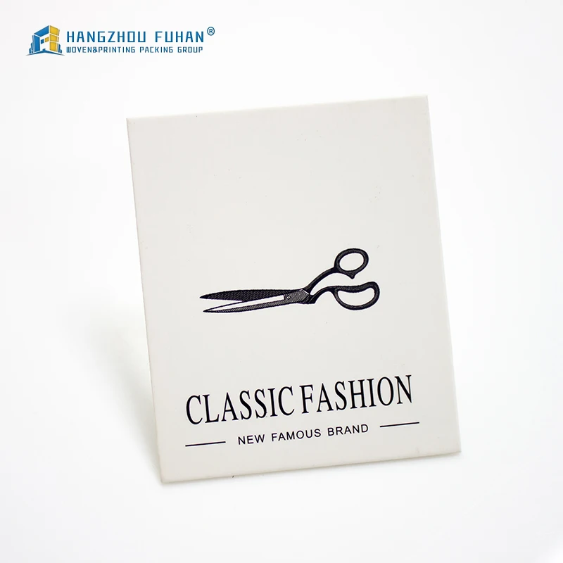 Clothes Tag  Custom Logo Scissors White Paper Hang Tag For Clothes