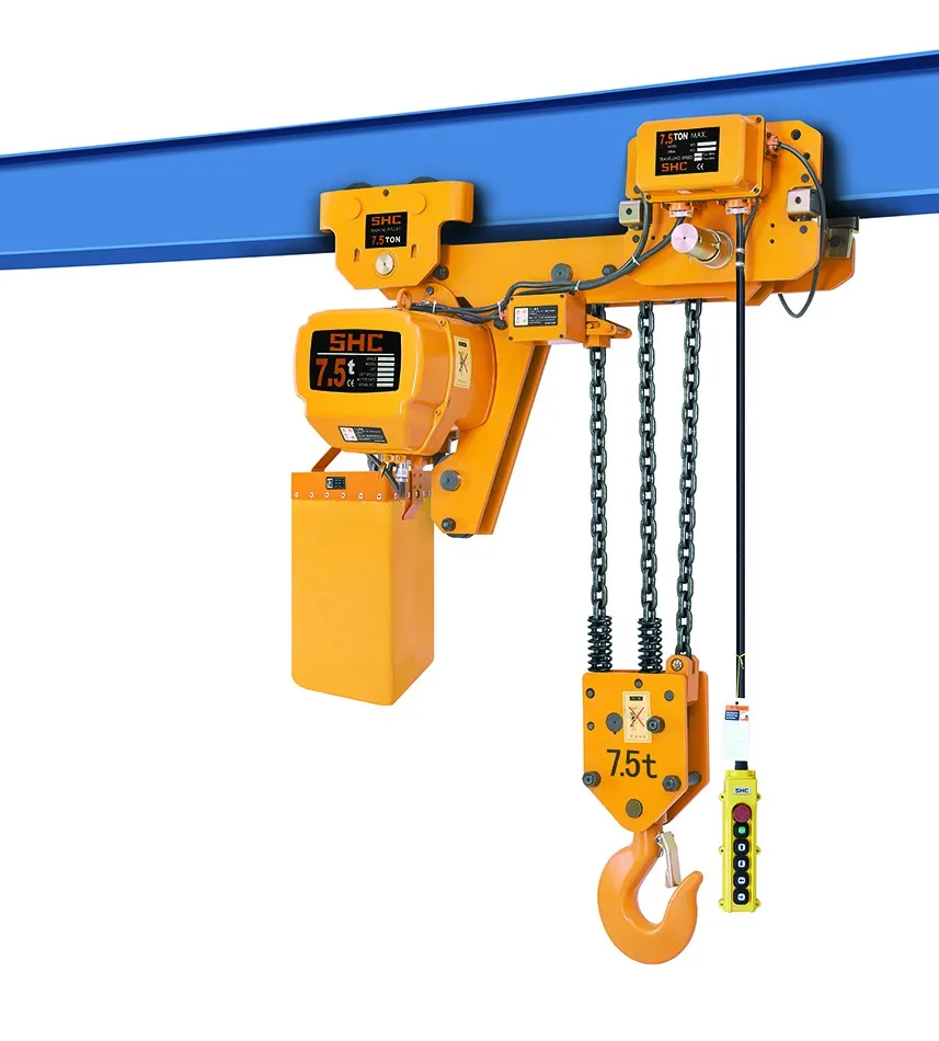 HHBB Electric Chain Hoist with Manual Trolley 500kg Lifting Capacity 3m 6m  8m 9m Monorail Steel Material New Condition, image size:857x950