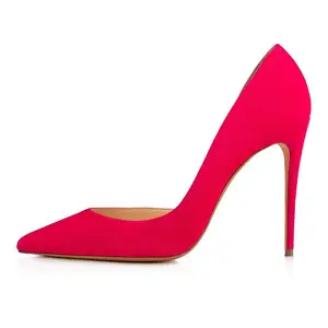China Wholesale Cheap Price Low MOQ Fashion Red Stiletto High Heel Ladies Office Party Pumps Shoes