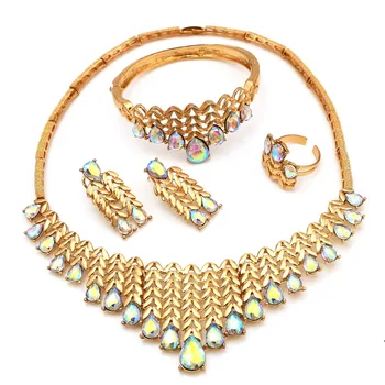 big copper jewelry set 22k yellow gold chain necklace jewelry sets peacock design indian jewellery