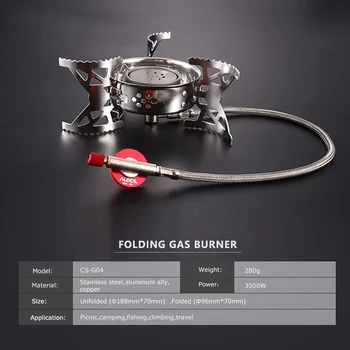 3500W Mini Camping Gas Stoves Portable Ultra-Light Foldable Gas