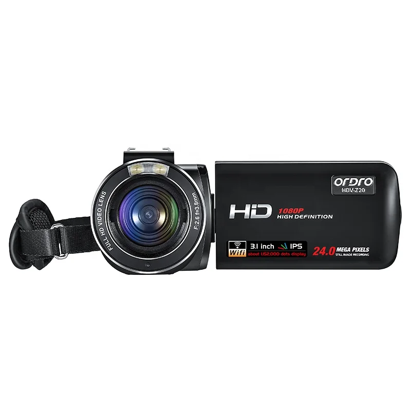 ORDRO Z20 フルHDビデオカメラ1080P 30FPS ORDRO Z20 Camcorder - Full HD, 16X Zoom, IPS Touch Panel