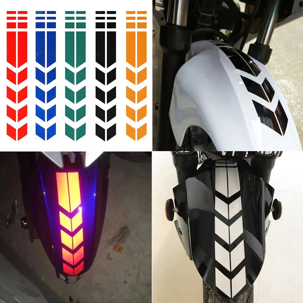 Motorcycle reflective stickers wheel car  decals on fender waterproof decor S&K