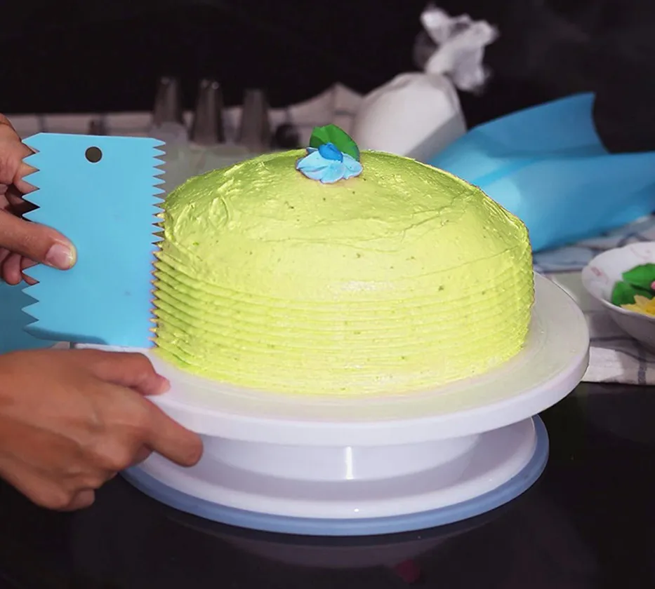 Cheap Multi-function Cake Decorating Kit Cake Turntable Set Pastry Tube  Fondant Tool Kitchen Dessert Baking Pastry Supplies