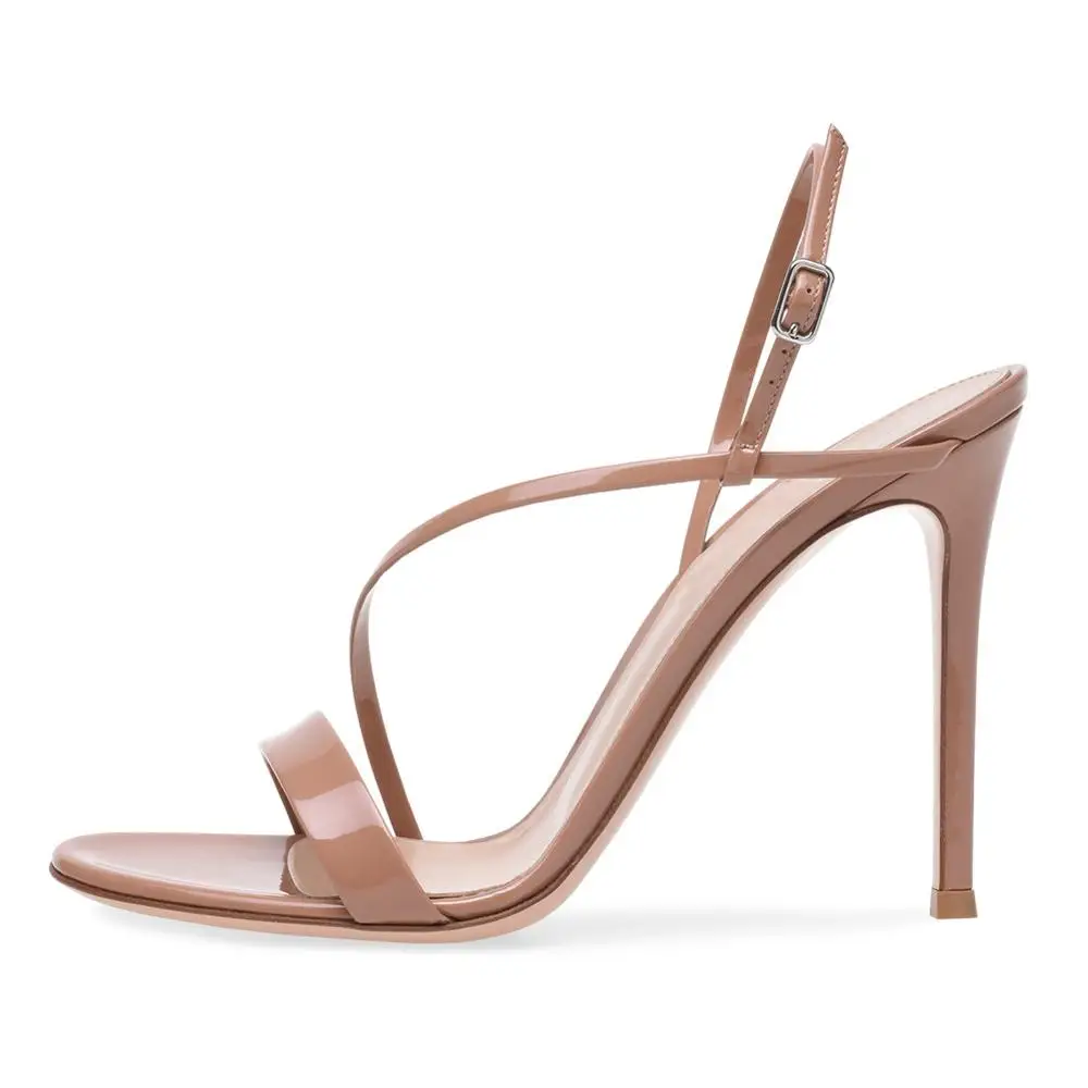 Plus Size Summer Elegant Ankle Strap Round Toe High Heel Sandals New Fashion Heels for Ladies Women