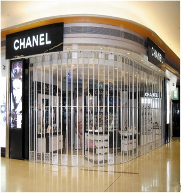 Moden Commercial New Cheap Crystal  Polycarbonate Aluminum Roller Shutter Sliding Door