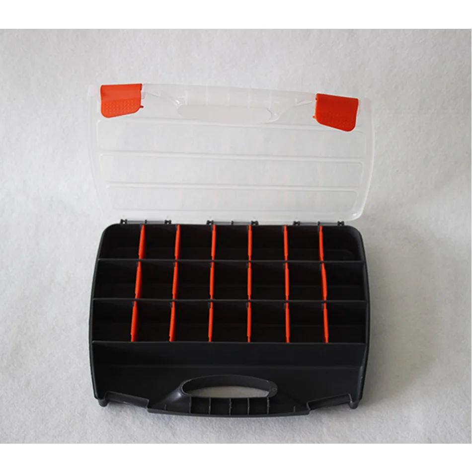30 Compartment Professional Tool Organiser Case Box Storage Double Sided Plastic Organizer Boxes