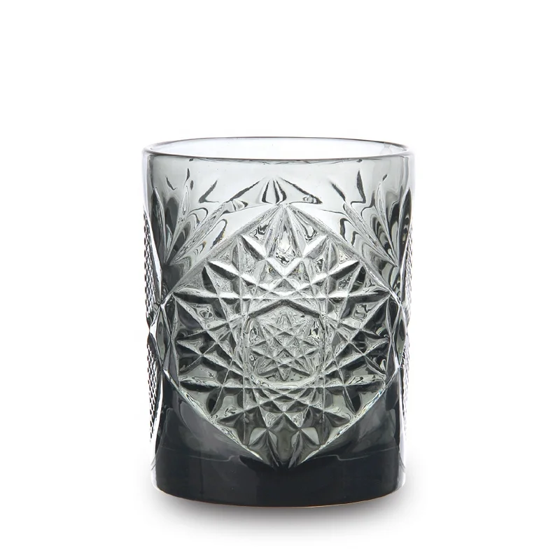 High Quality Custom Design Colored Glass Container Tumblers Cup Drink Ware Sets for Candle