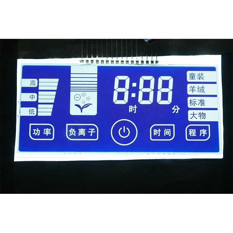 7 Segment LCD Display HTN Negative Display LCD Screen With Touch Control