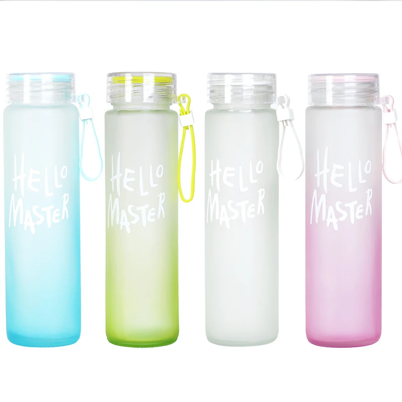 Glass Water Cup Sports Water Cup Fruit Juice Drink Cup