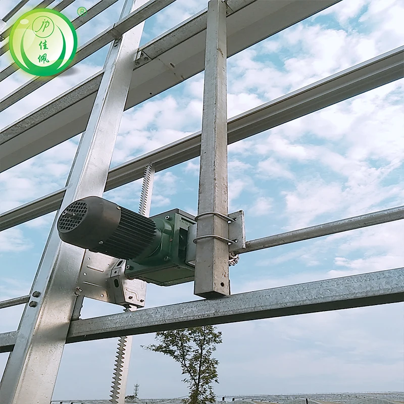 Вентиляционная система для теплицы из стойка и