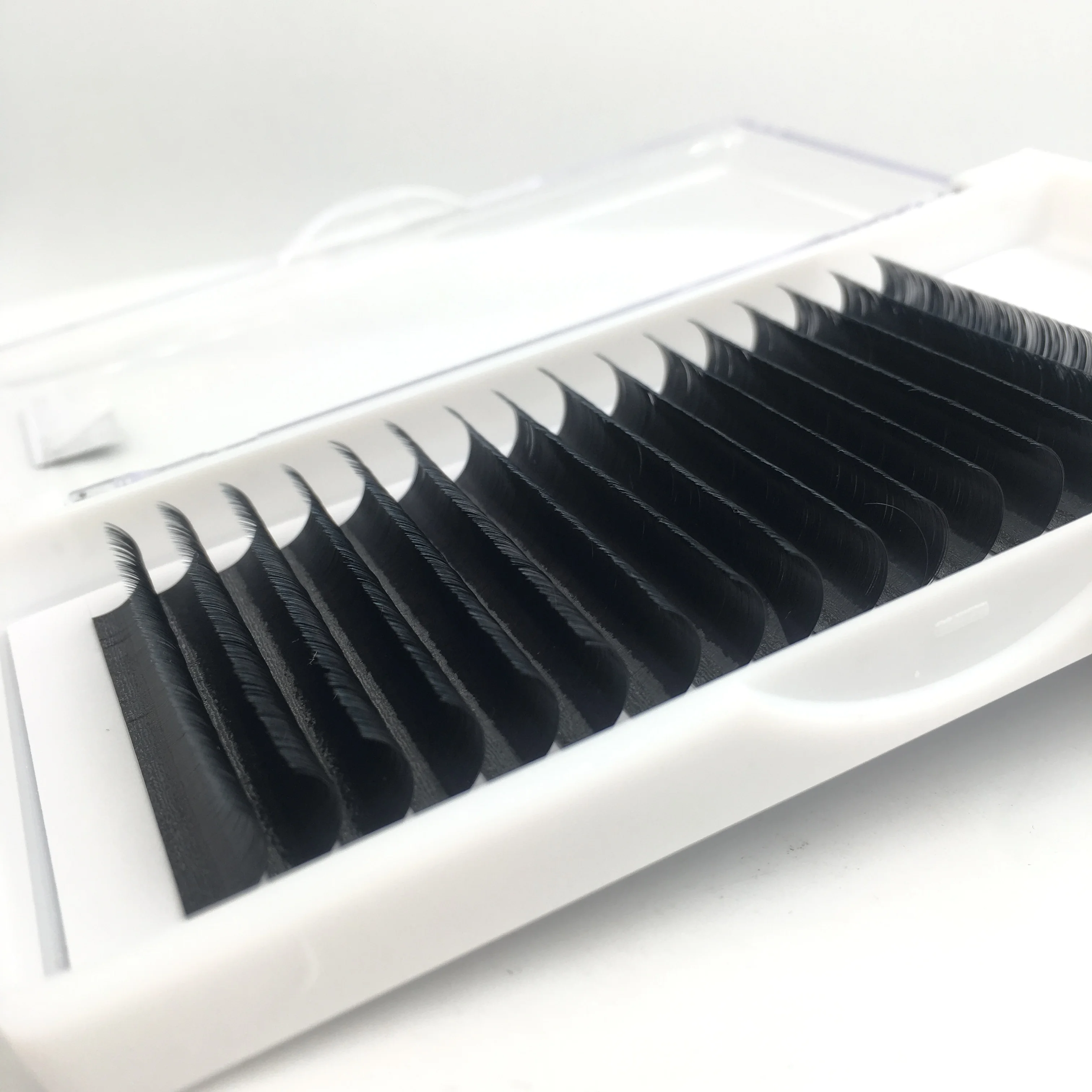 
 Русский объем ресниц частная этикетка 0,05 мм D изогнутые сибирские норковые ресницы для наращивания с упаковочной коробкой для ресниц  