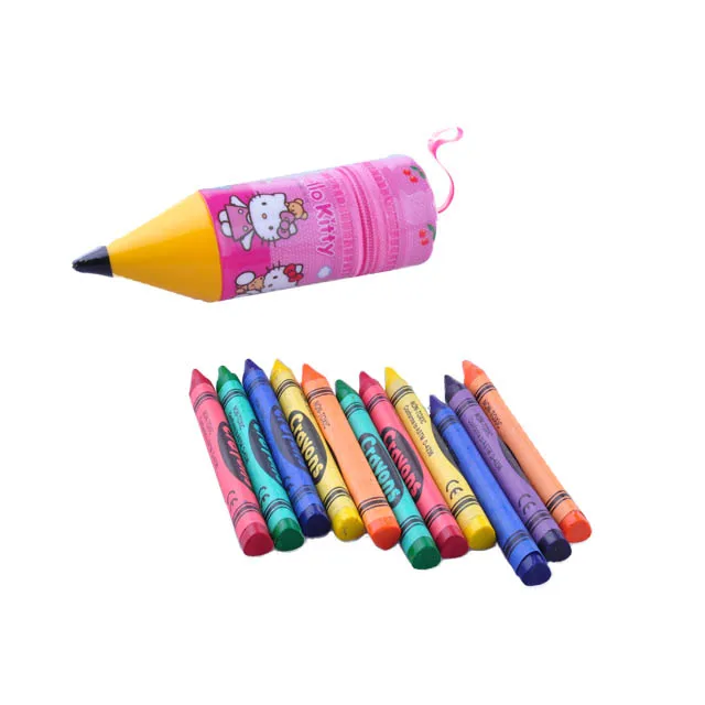 Треугольник мелок тип и набор упаковки Мелки восковые формы в полиэтиленовом пакете