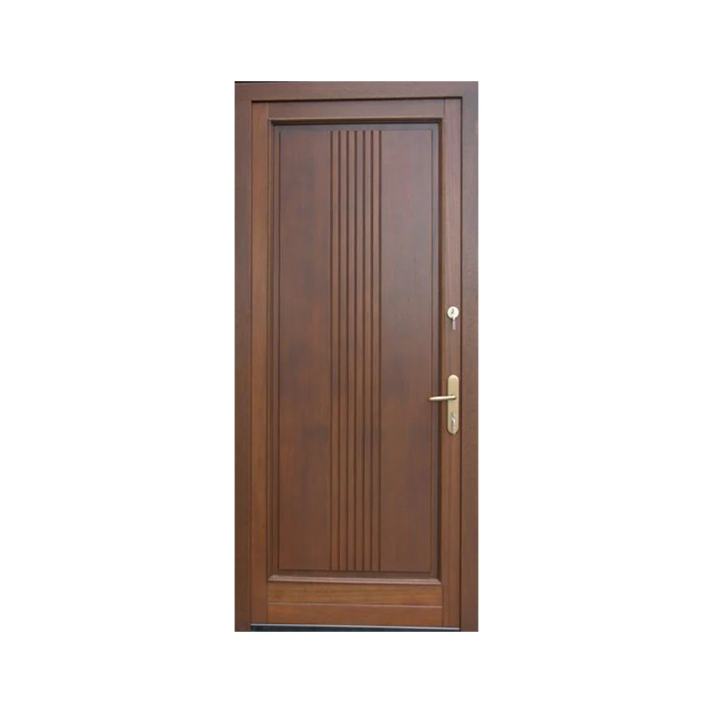 Concise Style Simple Japanese Design American Mahogany Main Wooden Door Polish Color