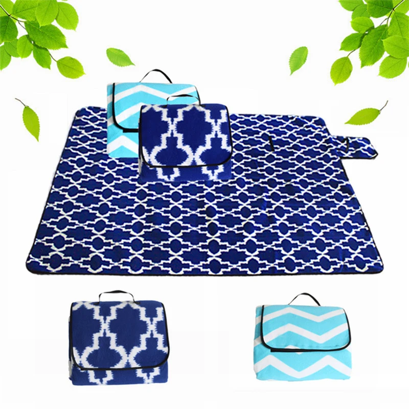 100% Polyester Fleece And Aluminium film Camping Waterproof Outdoor Custom Folding Picnic Blanket