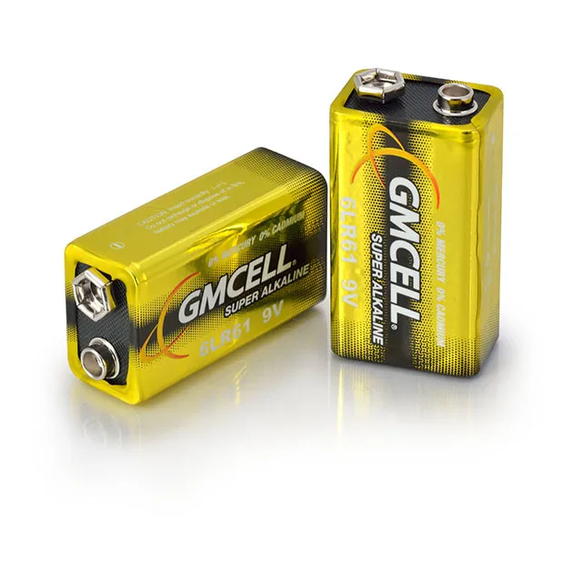 GMCELL Wholesale MSDS Certificated 9 Volt Alkaline Battery AA AAA C D 9V