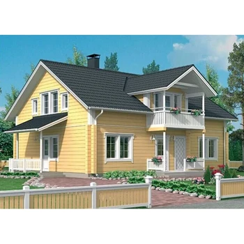 House Use Russian Pine Material floor plan design Luxury 2 Floors Architectural House Villa Plan